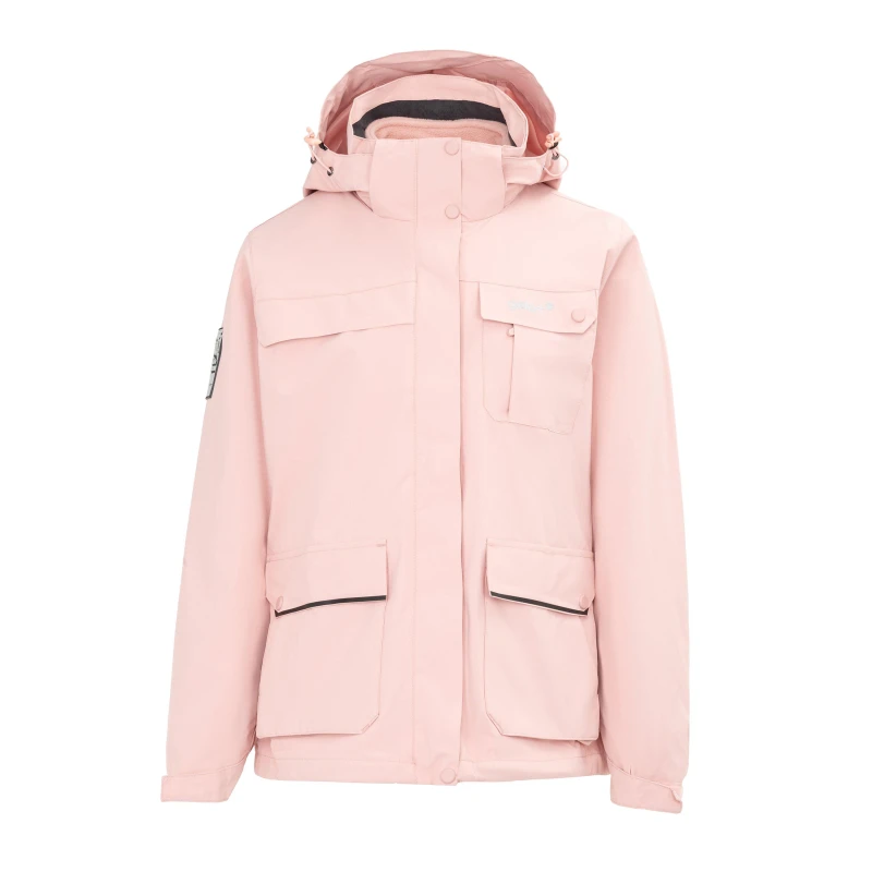 Image of Gelert Womens 3-in-1 Windproof Fleece Lined Detachable Hood Long Sleeve Jacket Pink female 8 (36)