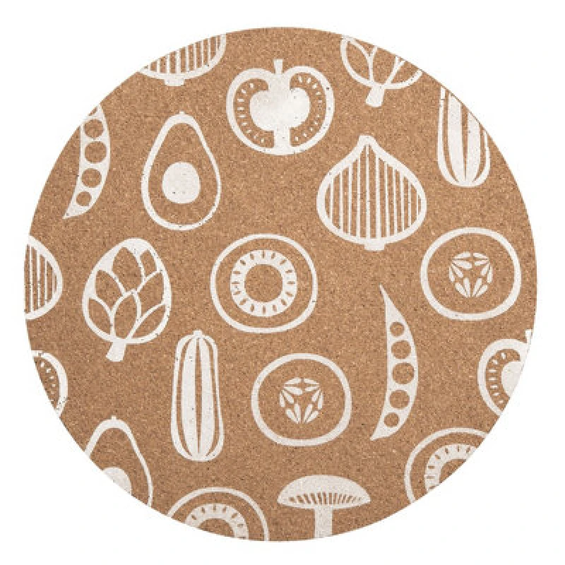 Image of Premier Housewares Set Of Four Besa Cork Round Placemats Multi