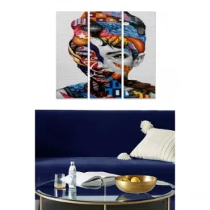 Image of MDF7436501494476 Multicolor Decorative MDF Painting (3 Pieces)