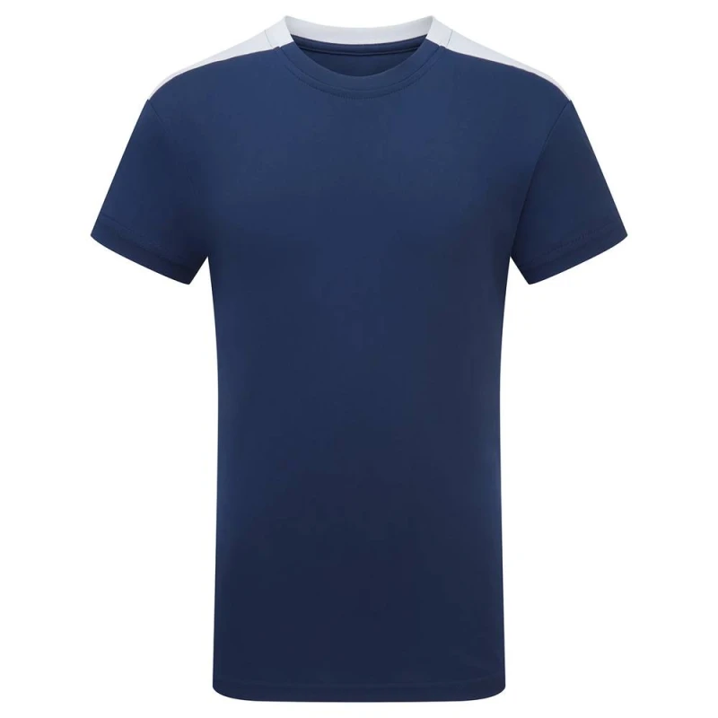 Image of TriDri Performance Contrast T-Shirt in Navy Size: 12-13 Years Navy Unisex 12-13 Years