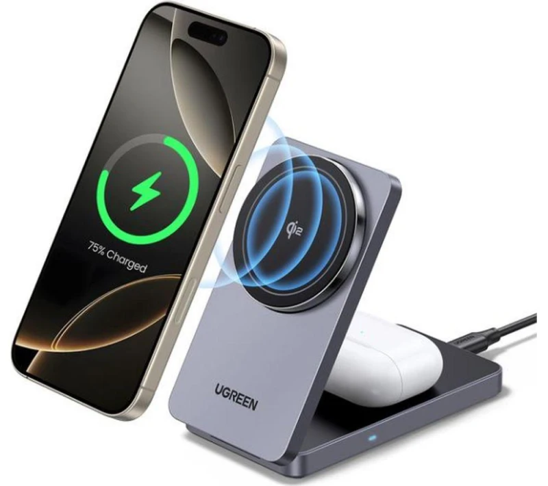 Image of Ugreen 2-IN-1 FOLDABLE QI2 WLS CHGR