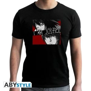 Image of Death Note - I Am Justice Mens X-Large T-Shirt - Black