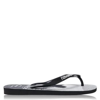 Image of Havaianas Nautical Flip Flops - Black/Wh