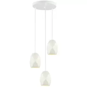 Image of Italux Lighting - Italux Harley - Modern Hanging Pendant White 3 Light , E27