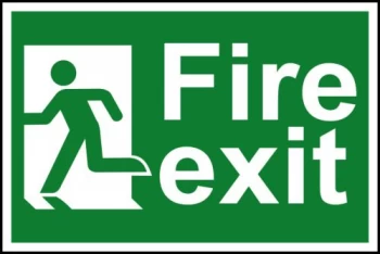 Image of Spectrum Industrial Fire Exit RM Left SA PVC Sign 300x200mm 1508