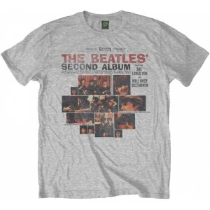 Image of The Beatles - Second Album Mens Small T-Shirt - Grey