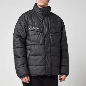 Image of Barbour International Mens Transmission Hoxton Baffle Wax Jacket - Black - M