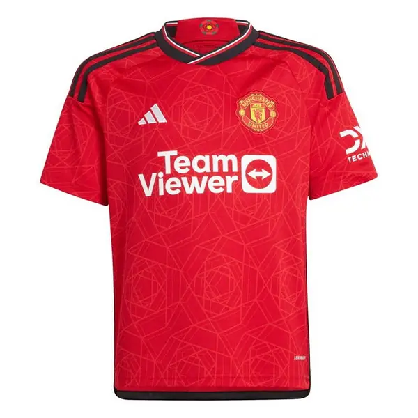 Image of adidas Manchester United Home Shirt 2023 2024 Juniors 7-8 Years Red 37896908175