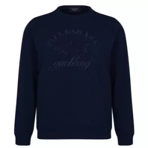 Image of Paul And Shark Logo Sweatshirt - Blue