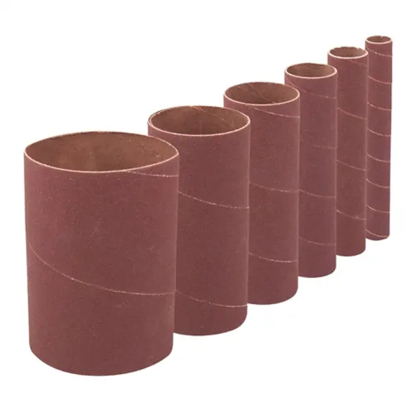 Image of Silverline 90mm Bobbin Sleeve Set 6pce - 90mm 120 Grit