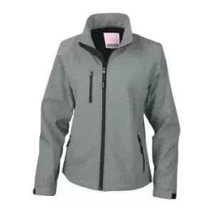 Image of Result Ladies/Womens La FemmeA 2 Layer Base Softshell Breathable Wind Resistant Jacket (M) (Silver Grey)