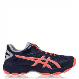 Image of Asics Netburner Professional FF 2 Netball Trainers - Peacoat / Coral