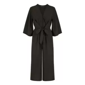 Image of Mela London Black Kimono Style Jumpsuits - Black