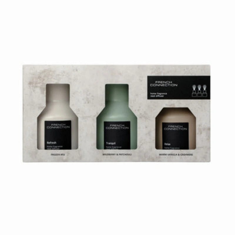 Image of French Connection French Connection Stone Collection 3 Piece Gift Se Candles 100ml None 72611390001