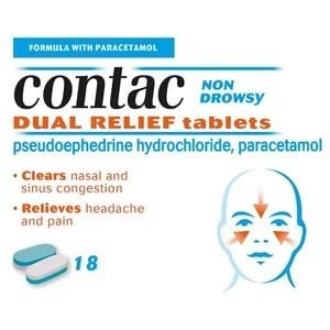Image of Contac Dual Nose and Sinus Relief Tablets 18s