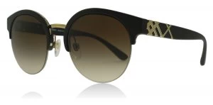 Image of Burberry BE4241 Sunglasses Matte Black/Pale Gold 346413 52mm