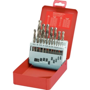 Image of Set of 19 HSS-Cobalt S/S Drills 1-10MM X 0.50MM - Kennedy