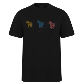 Image of Paul Smith Three Zebra T Shirt - Black 79