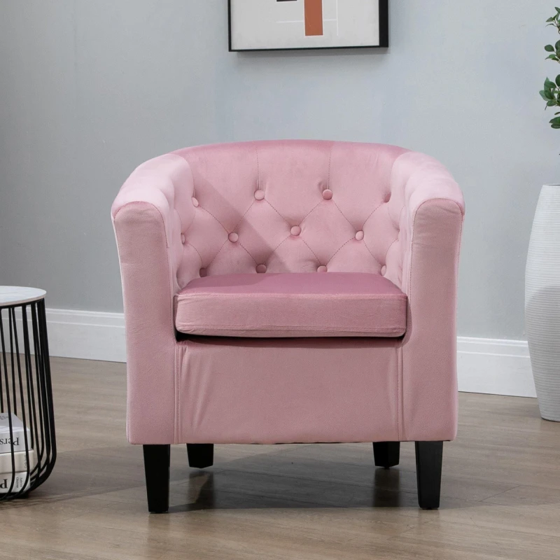 Image of Artemis Home Clio Accent Chair in Pink Pink Unisex