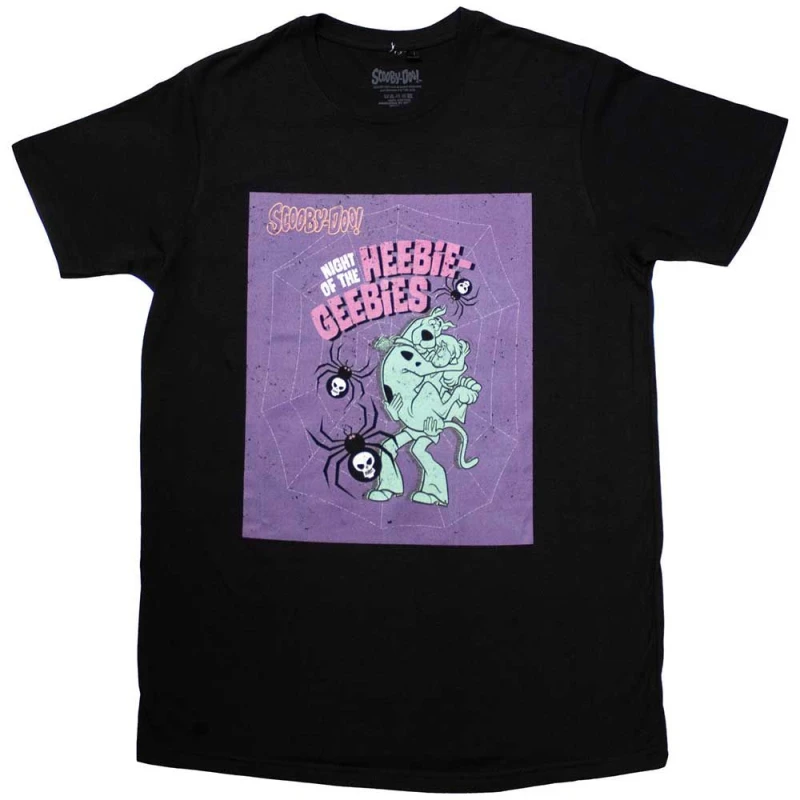 Image of Warner Bros Scooby Doo Heebie Geebies T Shirt Black unisex