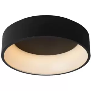 Image of Lucide TALOWE LED - Flush Ceiling Light - Ø45.5cm- LED Dim. - 1x30W 3000K - Black