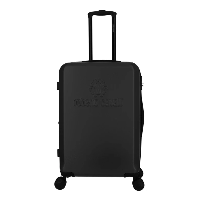 Image of Roberto Cavalli Womens Classic Logo Hard Suitcases Black female 20in/51cm