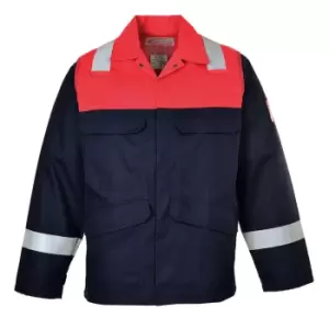 Image of Biz Flame Mens Flame Resistant Plus Jacket Navy S