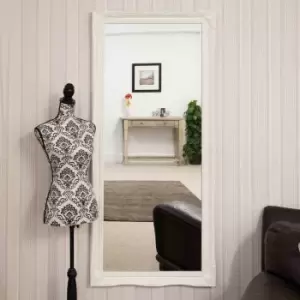 Image of MirrorOutlet Hamilton White Shabby Chic Design Large Dress Mirror 165 x 75cm