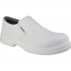 Image of Amblers Safety FS510 Metal-Free Water-Resistant Slip On Safety Shoe White Size 8