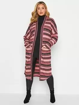 Image of Yours Soft Touch Thick Rib Pocket Cardigan - Pink, Size 20, Women