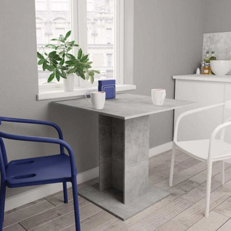 Image of VIDAXL Dining Table Concrete Grey 80x80x75cm Engineered Wood Vidaxl 800256