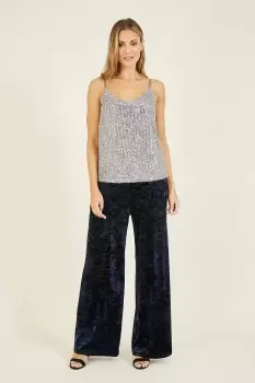 Image of Silver Sequin 'Corlette' Vest Top