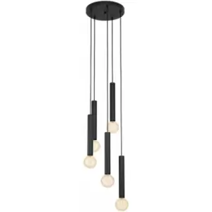 Image of Pendant Ceiling Light 5 Black Long Bulb Holders Kitchen Bulb E27 5x60W
