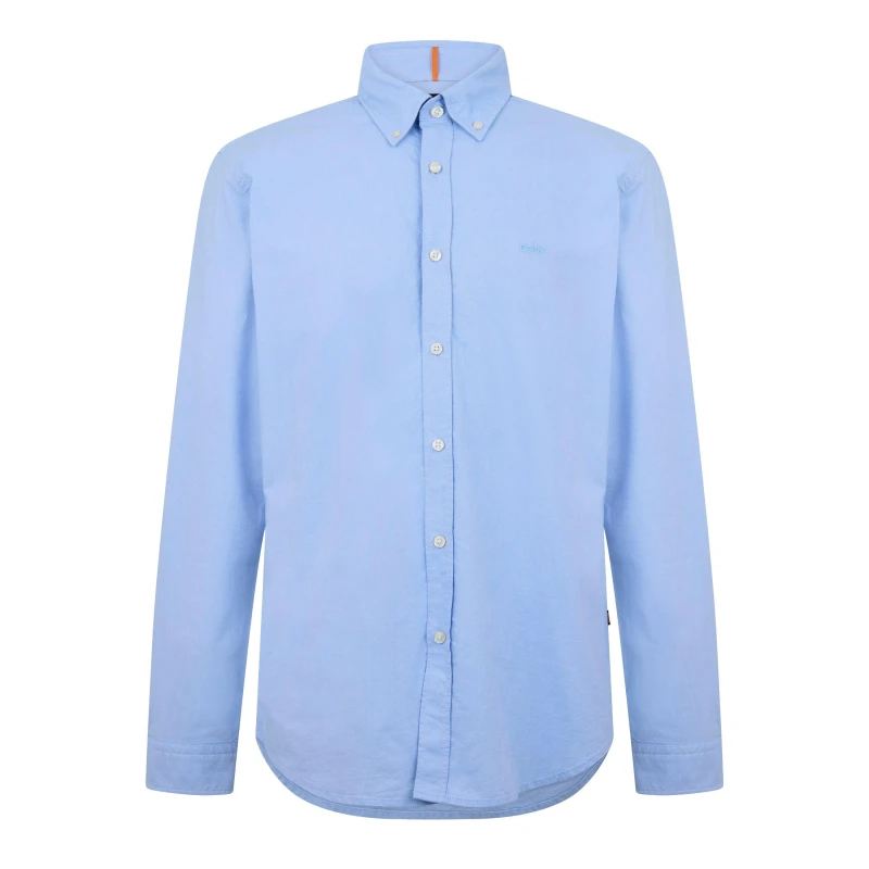 Image of Boss Rickert Long Sleeve Shirt - Blue Blue S