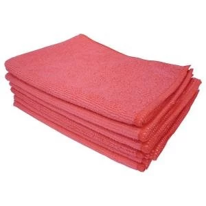 Image of Facilities Microfibre Cleaning Cloths Colour Coded for Dry or Damp