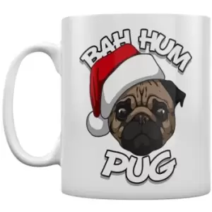 Image of Grindstore Bah Hum Pug Christmas Mug (One Size) (White) - White