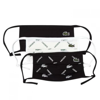 Image of Lacoste 3 Pack L12 Face Mask - Mono 299