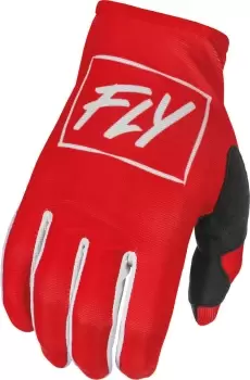 Image of Fly Racing Lite Motocross Gloves, white-red Size M white-red, Size M
