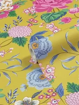 Image of Furn Azalea Floral Printed Wallpaper