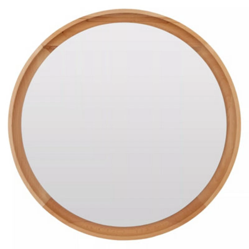 Image of Orsina Mid Century Round Wall Mirror, Stylish Design Hallway Mirror For Livingroom, Elegant Modern Wall Mirror