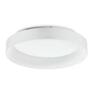 Image of Ideal Lux ziggy Round 60cm Integrated LED Semi Flush Light White, 3000K, Non-Dim
