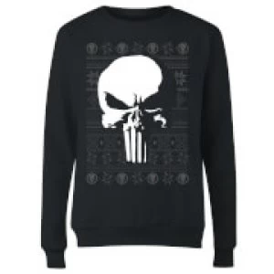 Image of Marvel Punisher Womens Christmas Sweatshirt - Black