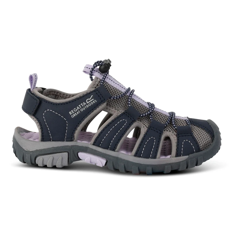 Image of Regatta 'Westshore' Lightweight Junior Walking Sandals in Dark Navy Size: 2 Dark Navy Unisex 2
