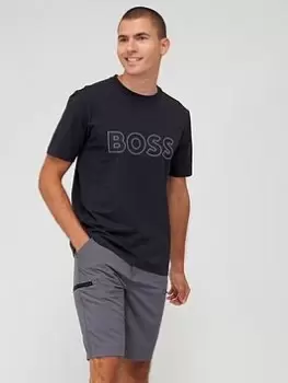 Image of BOSS 9 Large Logo T-Shirt - Dark Blue, Dark Blue Size M Men