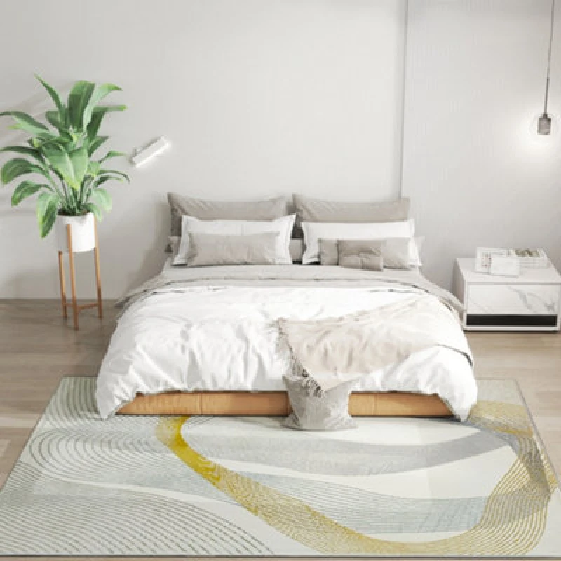 Image of HOMCOM HOMCOM Machine Washable Rug, Allergy-Friendly Floor Carpet, Cream White Size: 160cm x 230cm Cream 160cm x 230cm Unisex 5063603095427