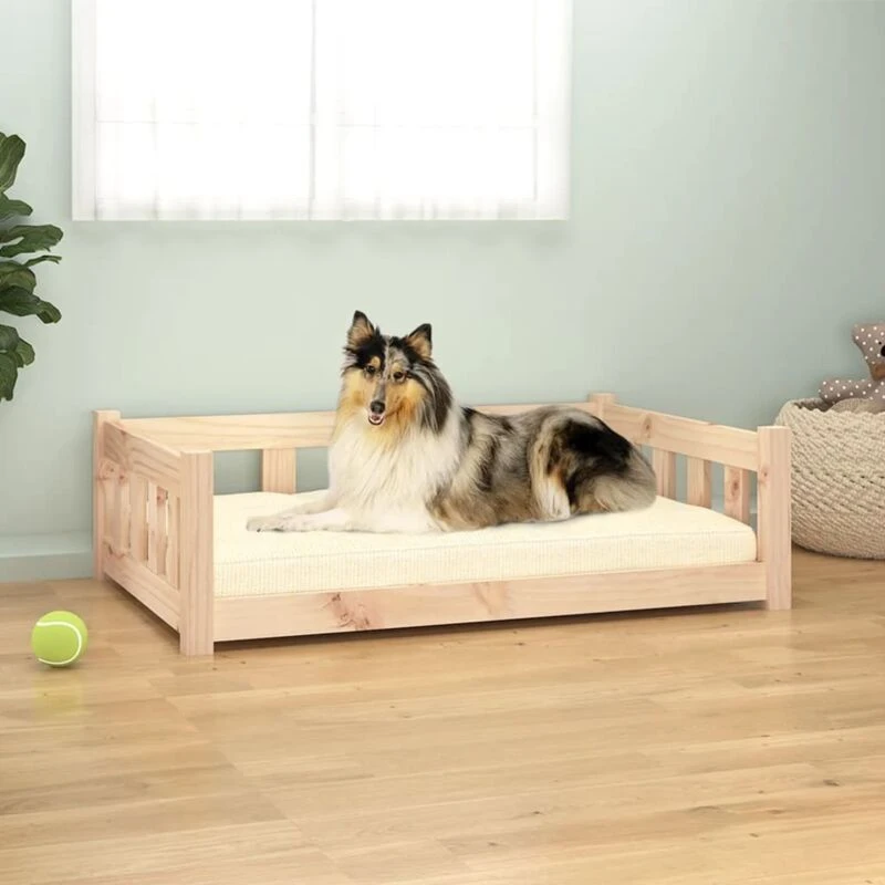 Image of Vidaxl Dog Bed 95.5X65.5X28cm Solid Wood Pine