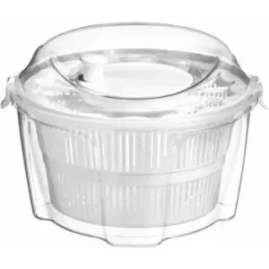 Image of Clear and White Salad Spinner - Premier Housewares