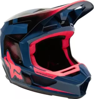 Image of FOX V2 Dier Motocross Helmet, pink-blue, Size 2XL, pink-blue, Size 2XL