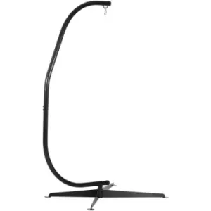 Image of Outsunny - Hammock Chair Stand Only Heavy Duty Metal C-Stand Indoor or Outdoor - Black