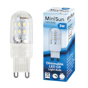 Image of MiniSun 3W G9 Capsule Bulb In Cool White - Dimmable